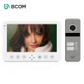 Bcom 7 inch 4 wire video doorbell intercom sensor button multi-apartment video doorphone